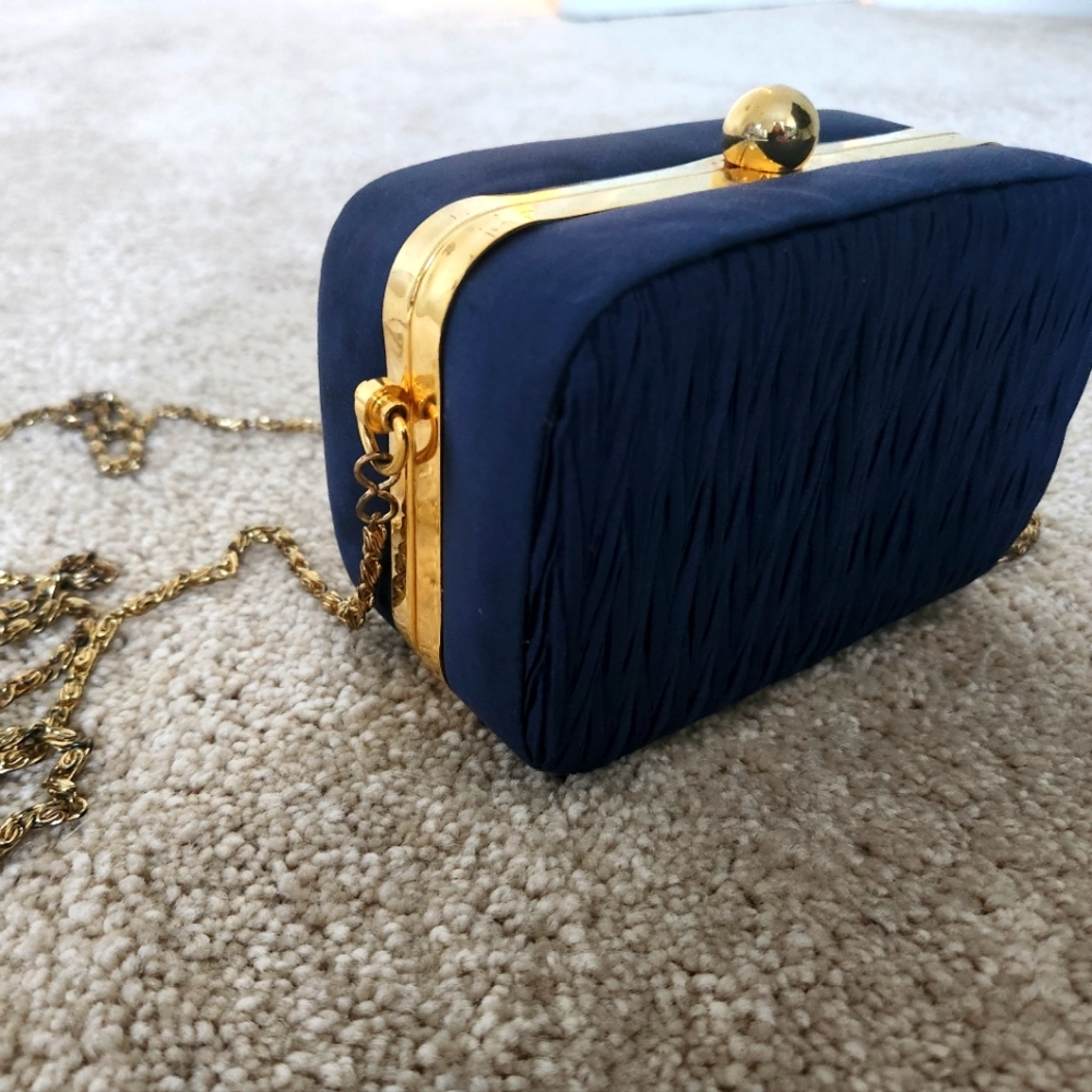 Vintage Morgan Taylor pleated evening cross body or clutch
